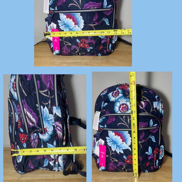 Vera Bradley XL Campus Backpack in Performance Twill Mayfair in Bloom NWT - Picture 3 of 13